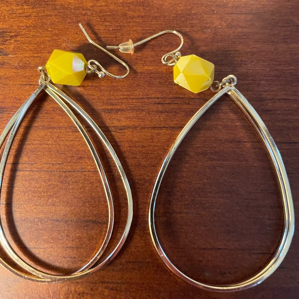 Bundle 3 for $12. Large Gold Dangle Earrings.